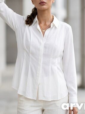 White House Black Market White Blouse